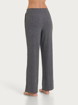 Pantalone ampio con tasche in Flannel Compact Neri Donna - Ragno