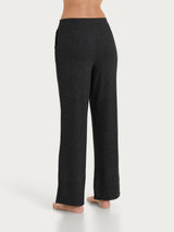 Pantalone ampio con tasche in Flannel Compact Neri Donna - Ragno