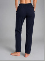 Pantalone dritto con tasche in Flannel Compact Blu Donna - Ragno