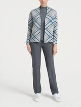 Cardigan aperto con fantasia check in Natural Soft Neri Donna - Ragno