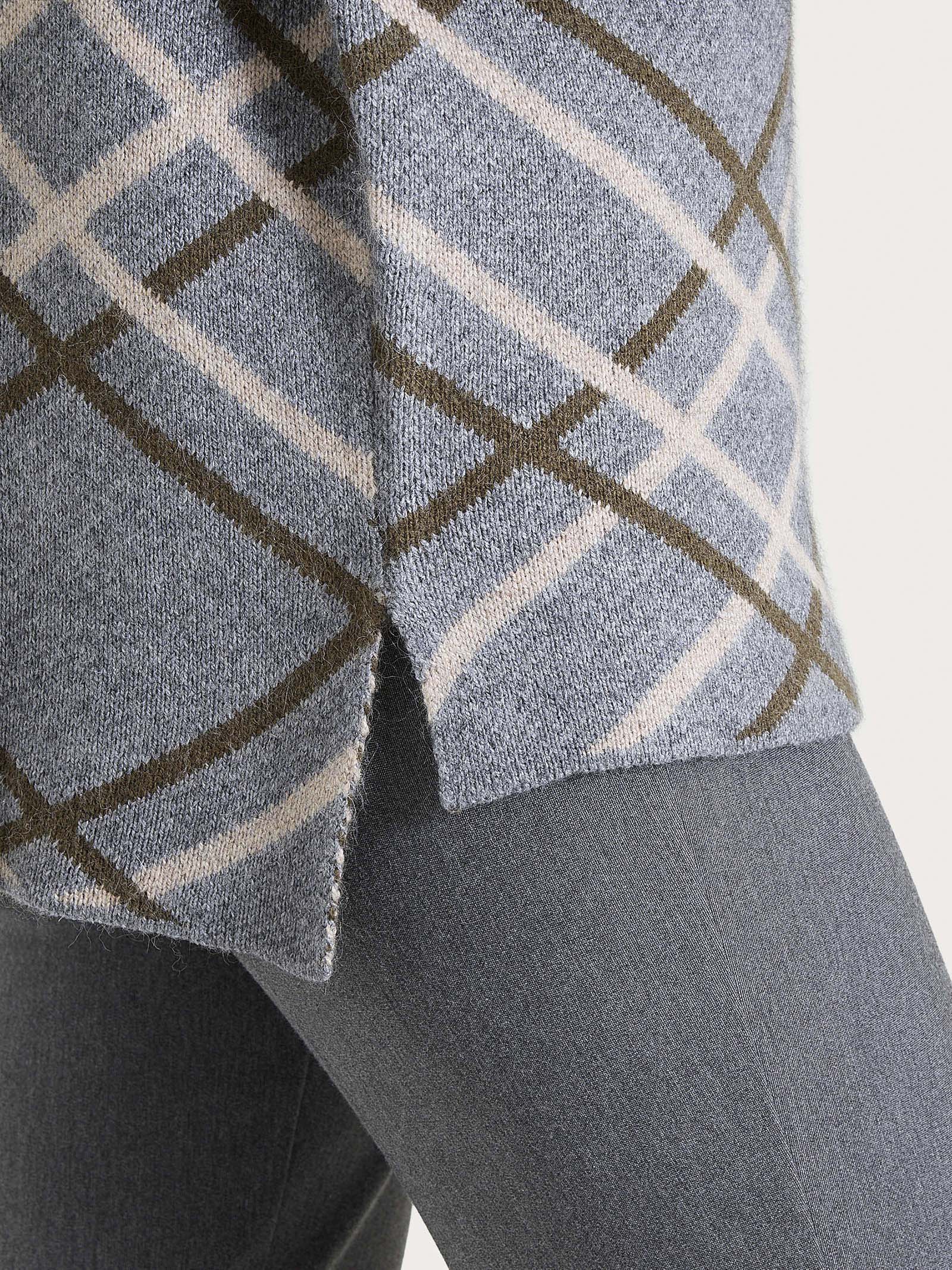 Cardigan aperto con fantasia check in Natural Soft Neri Donna - Ragno