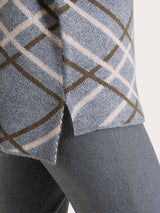 Cardigan aperto con fantasia check in Natural Soft Neri Donna - Ragno