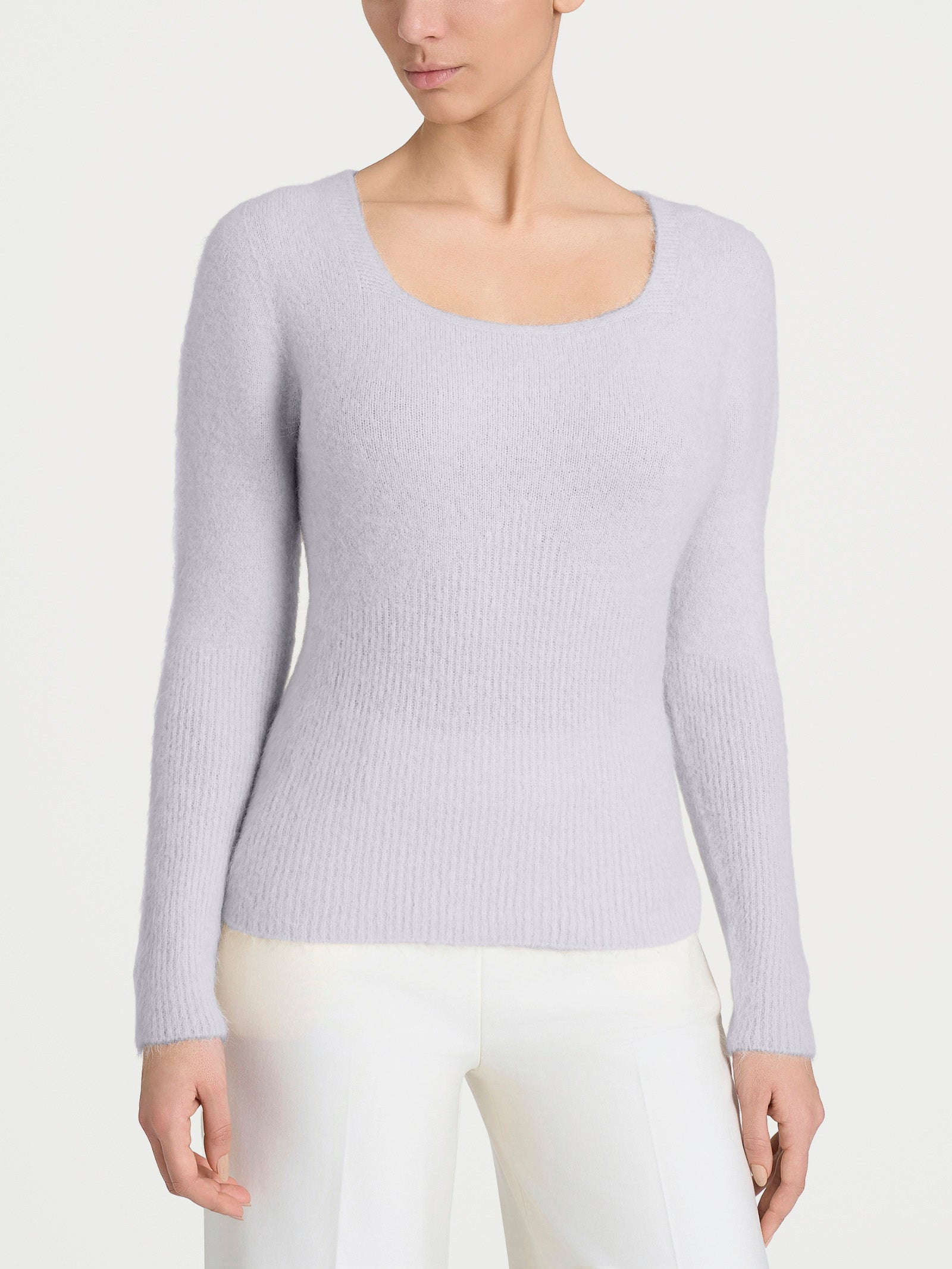 Maglia con scollo madonna in Misto Alpaca Neri Donna - Ragno