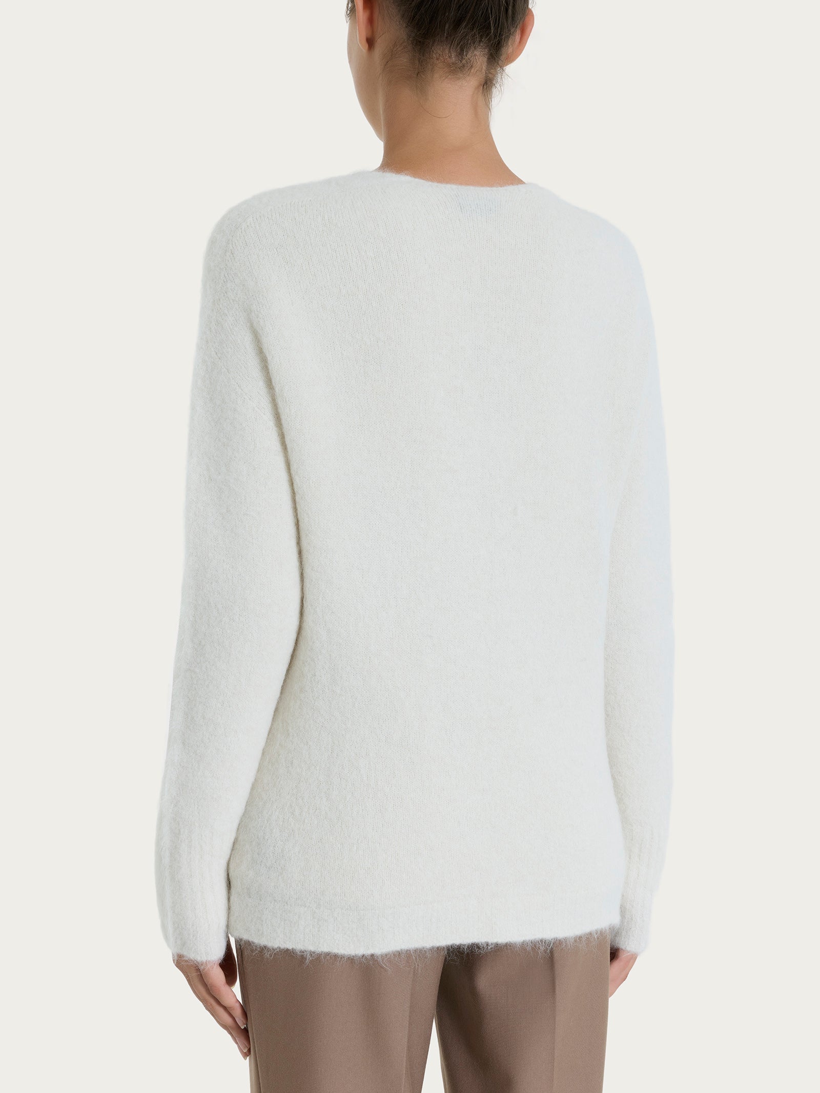 Cardigan aperto in Misto Alpaca Bianchi Donna - Ragno