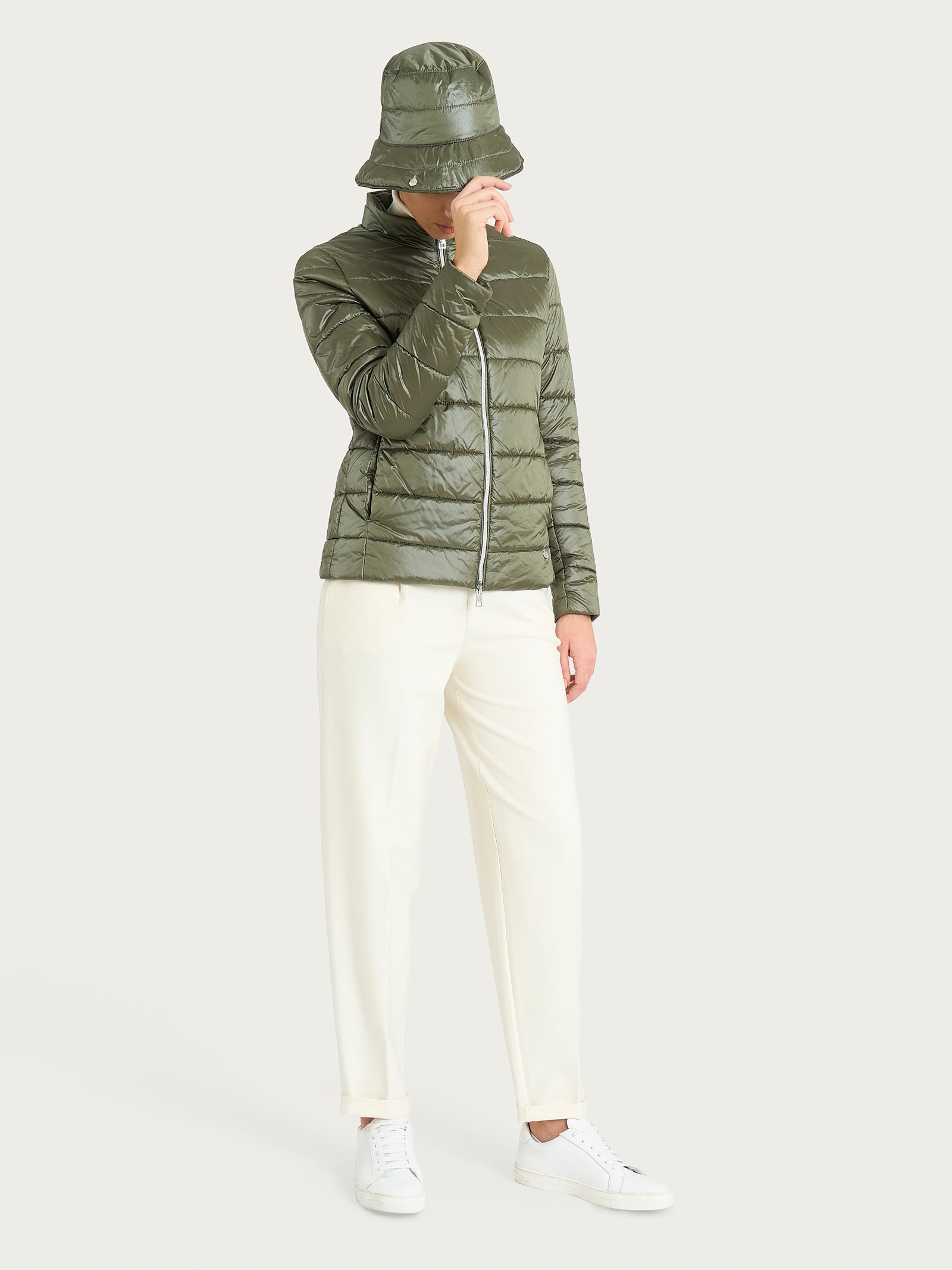 Cappello bucket imbottito in lana Verdi Donna - Ragno