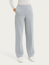 Pantalone gessato ampio con tasche in Eco Jacquard Neri Donna - Ragno