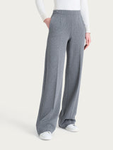 Pantalone gessato ampio con tasche in Eco Jacquard Neri Donna - Ragno