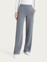 Pantalone gessato ampio con tasche in Eco Jacquard Neri Donna - Ragno