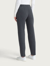 Pantalone dritto con tasche e micro check in Eco Jacquard  Neri Donna - Ragno