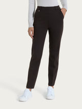 Pantalone dritto con tasche e micro check in Eco Jacquard  Marroni Donna - Ragno