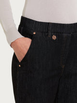 Jeans ampio con tasche in Heritage Denim Neri Donna - Ragno