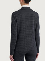  Blazer doppio petto e fantasia check in Eco Jacquard Neri Donna - Ragno