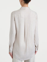 Camicia con micro check bicolor in Winter EcoSeta Bianchi Donna - Ragno