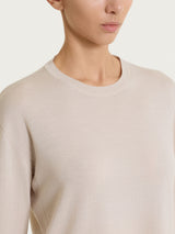 Maglia girocollo in Merino Soft Bianchi Donna - Ragno