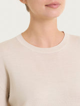 Maglia girocollo in Merino Soft Bianchi Donna - Ragno