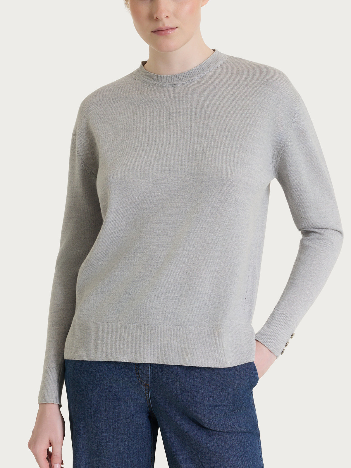 Maglia girocollo in Merino Soft Neri Donna - Ragno