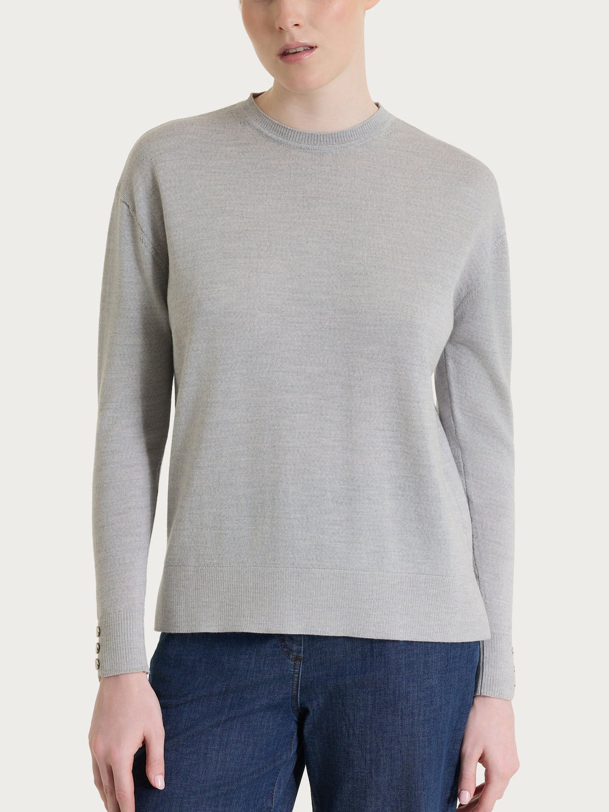 Maglia girocollo in Merino Soft Neri Donna - Ragno