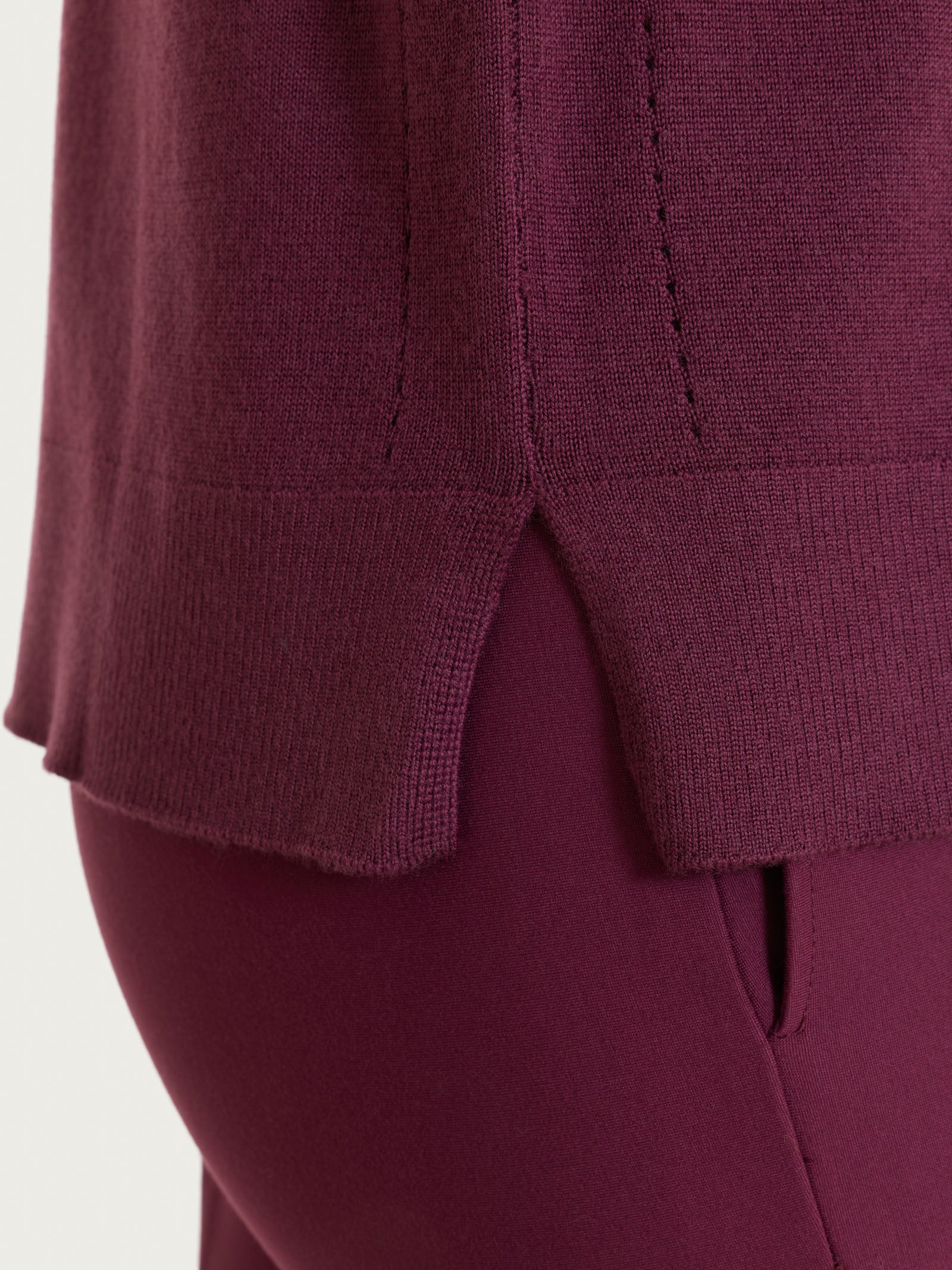 Maglia girocollo in Merino Soft Viola Donna - Ragno