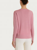 Maglia girocollo in Merino Soft Rosa Donna - Ragno