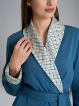 Vestaglia con cintura in Interlock di cotone Azzurri Donna - Ragno