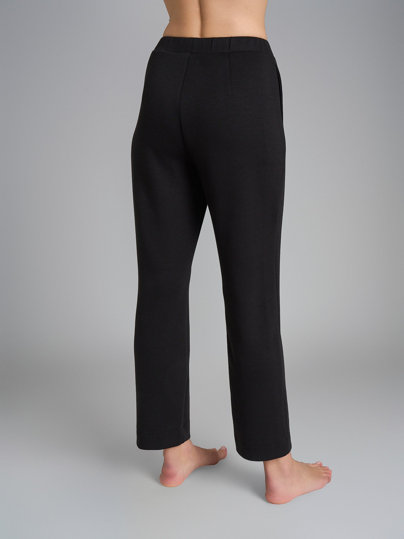 Pantalone dritto con tasche in Scuba Neri Donna - Ragno