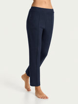 Pantalone dritto con tasche in Scuba Blu Donna - Ragno