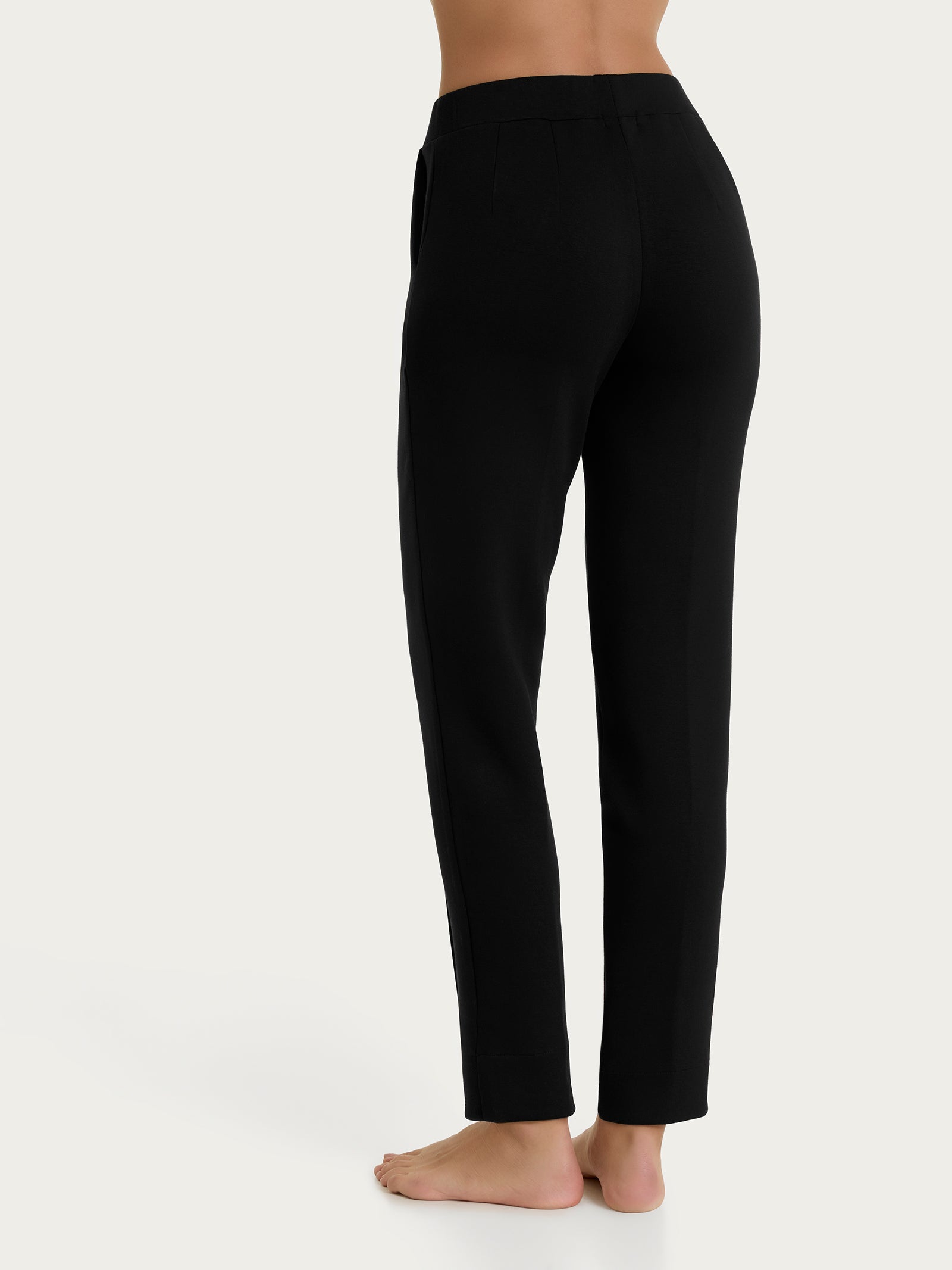 Pantalone a sigaretta con tasche in Scuba Neri Donna - Ragno