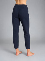 Pantalone a sigaretta con tasche in Scuba Blu Donna - Ragno