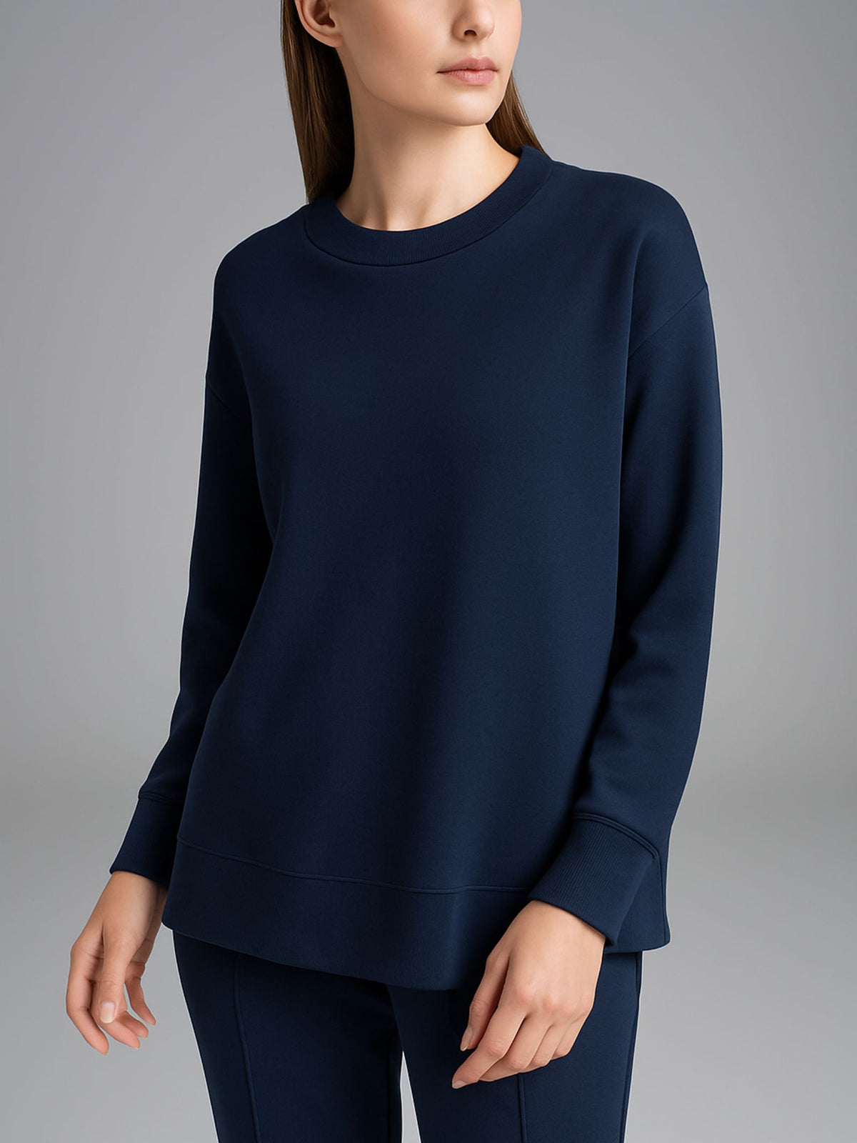 Felpa girocollo in Scuba Blu Donna - Ragno
