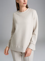 Felpa girocollo in Scuba Bianchi Donna - Ragno