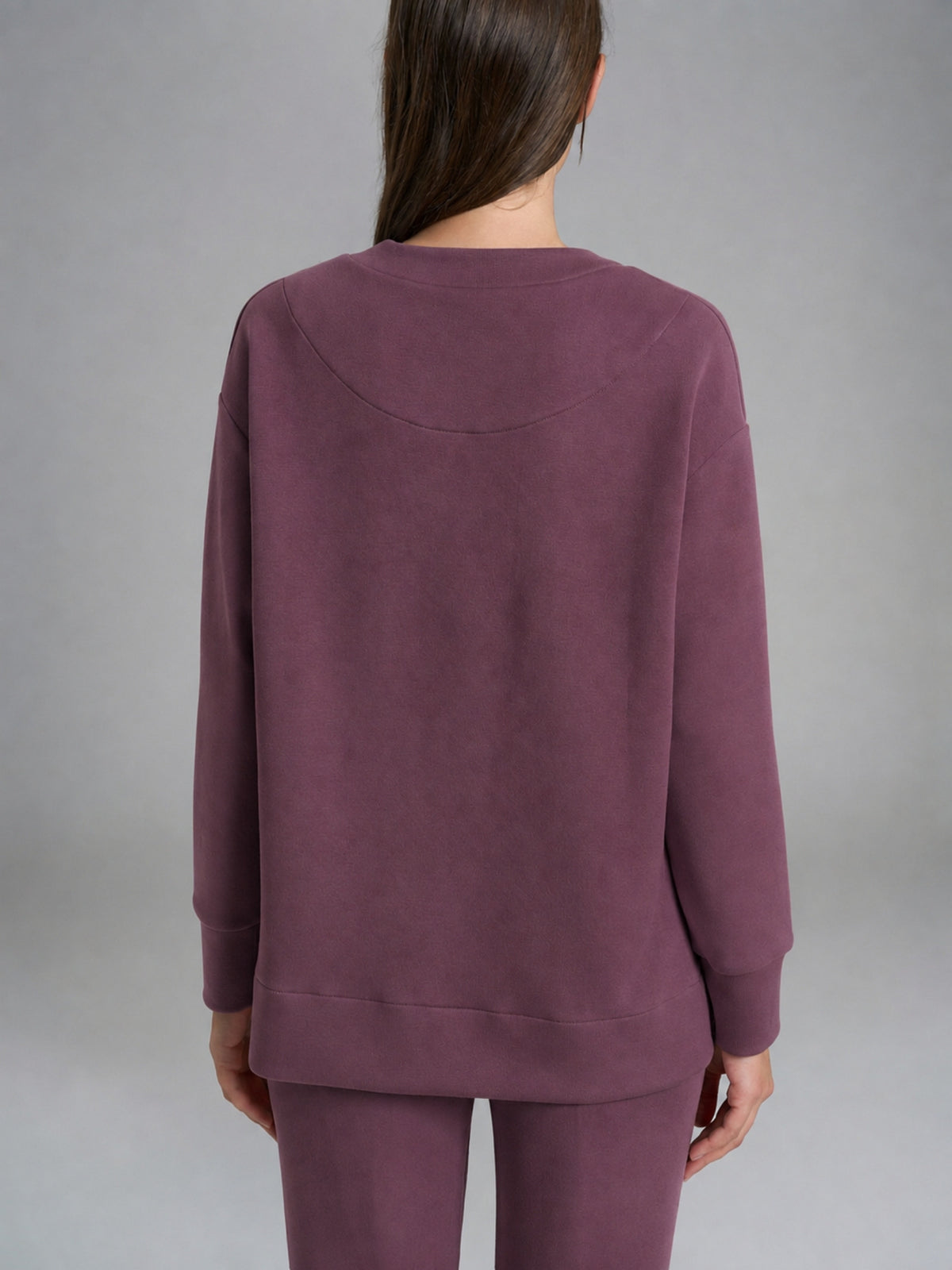 Felpa girocollo in Scuba Viola Donna - Ragno