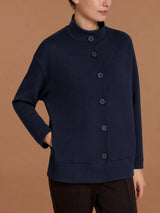 Giacchina con bottoni in Scuba Blu Donna - Ragno