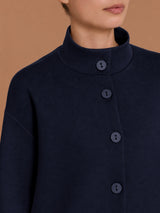 Giacchina con bottoni in Scuba Blu Donna - Ragno