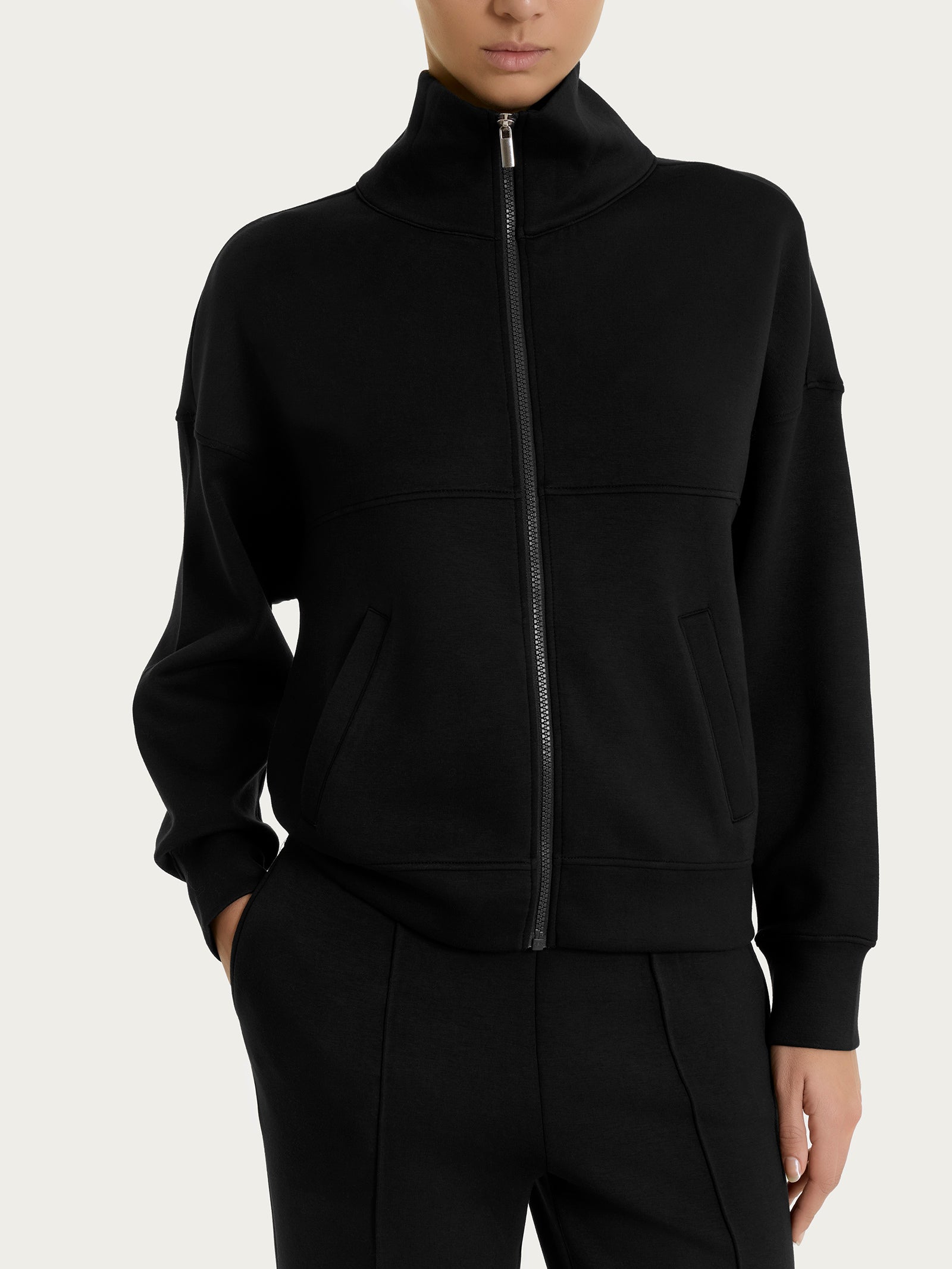 Giacchina con zip in Scuba Neri Donna - Ragno