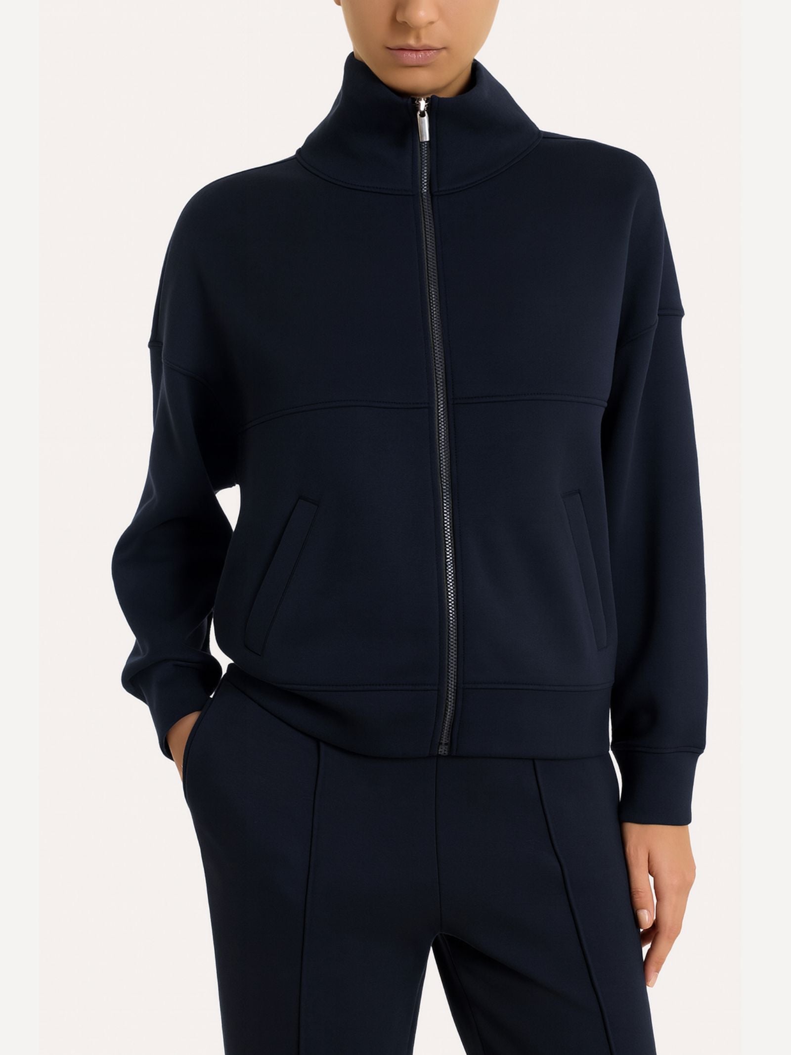 Giacchina con zip in Scuba Blu Donna - Ragno