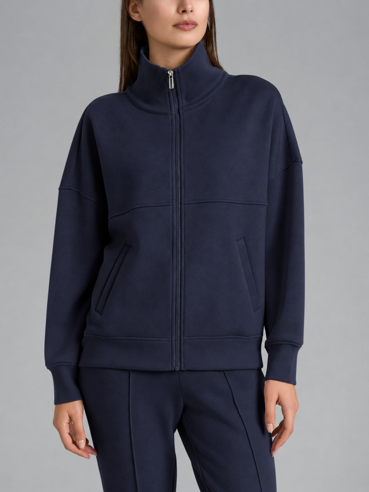 Giacchina con zip in Scuba Blu Donna - Ragno