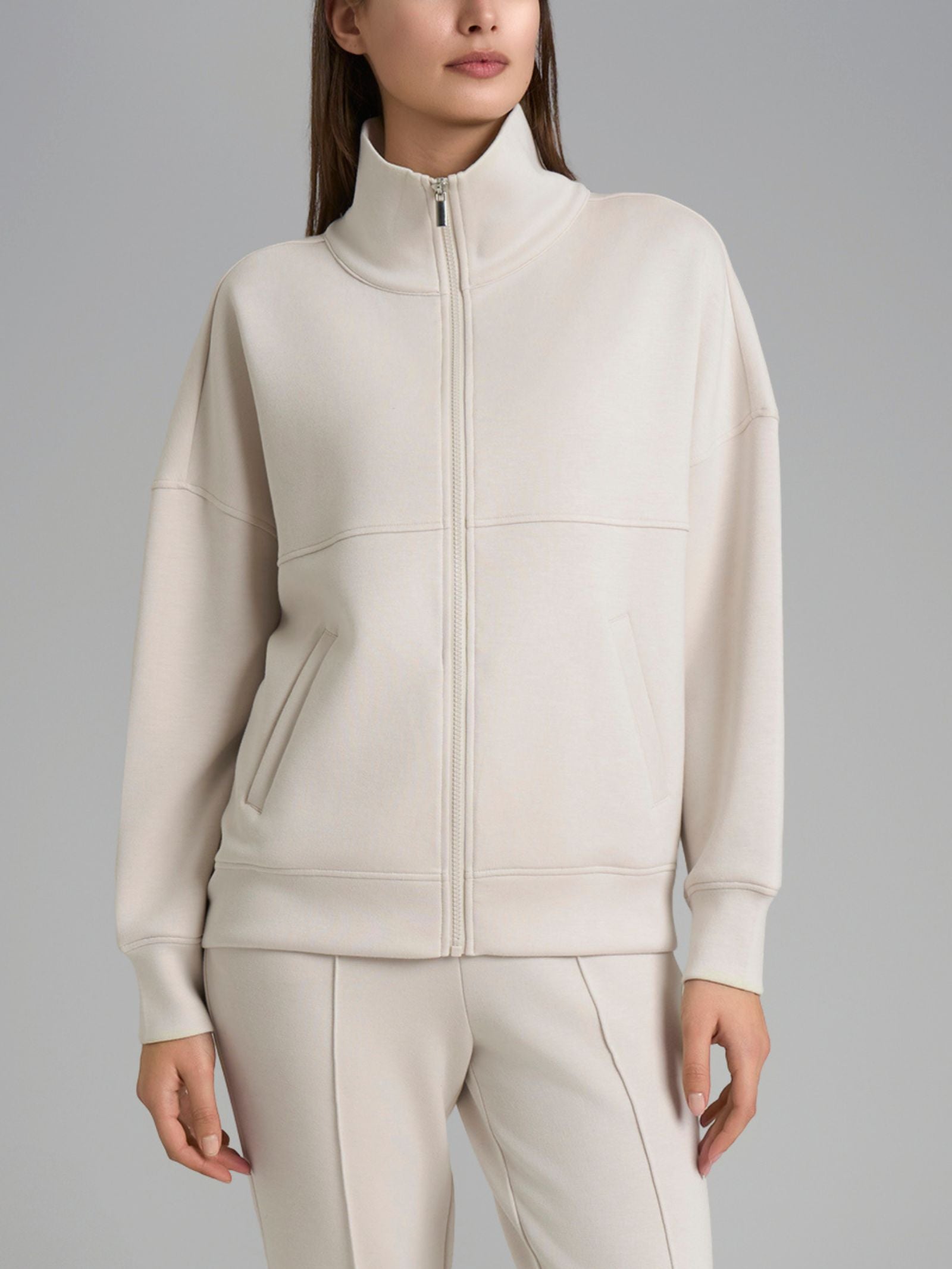 Giacchina con zip in Scuba Bianchi Donna - Ragno