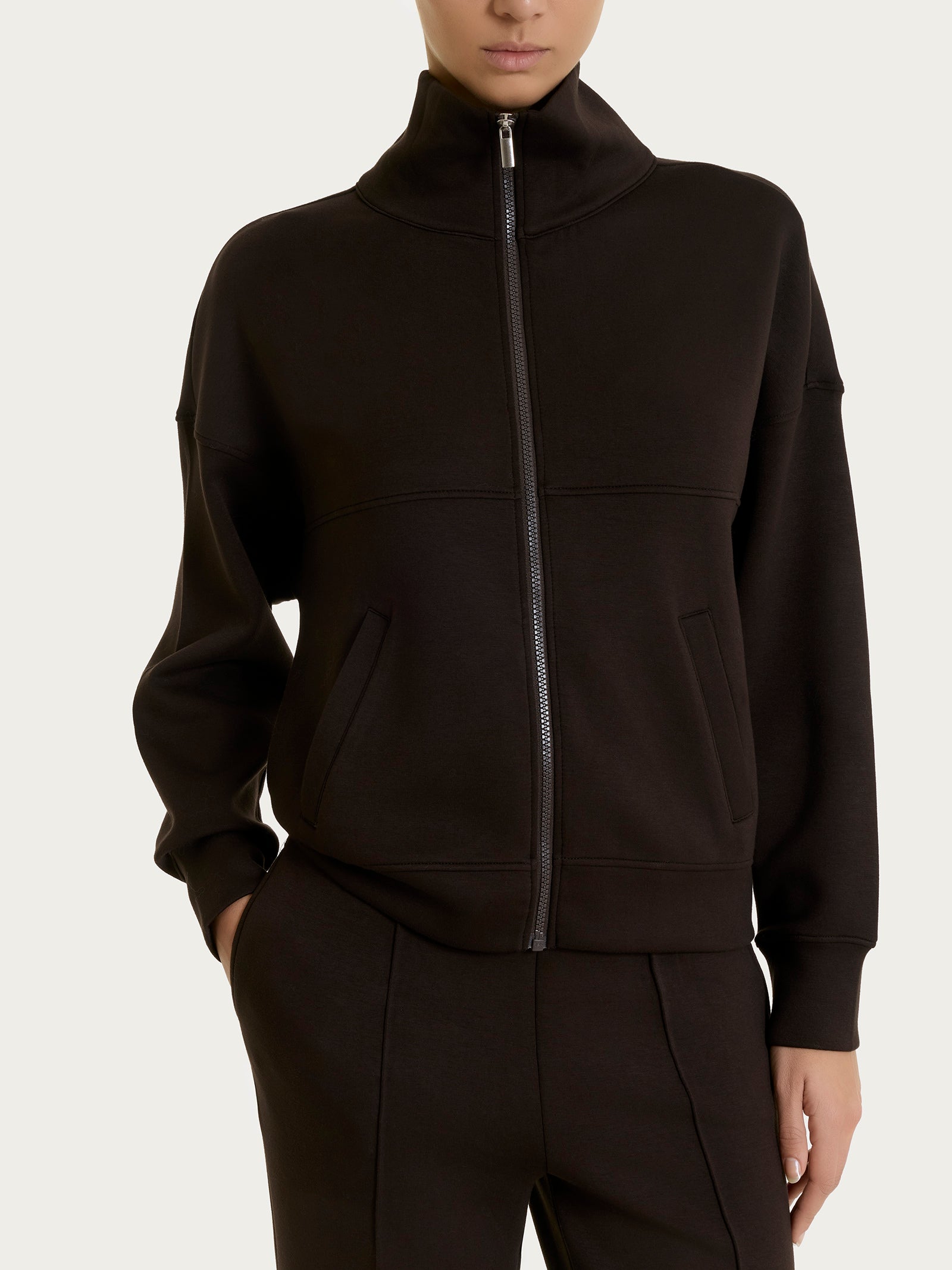 Giacchina con zip in Scuba Marroni Donna - Ragno