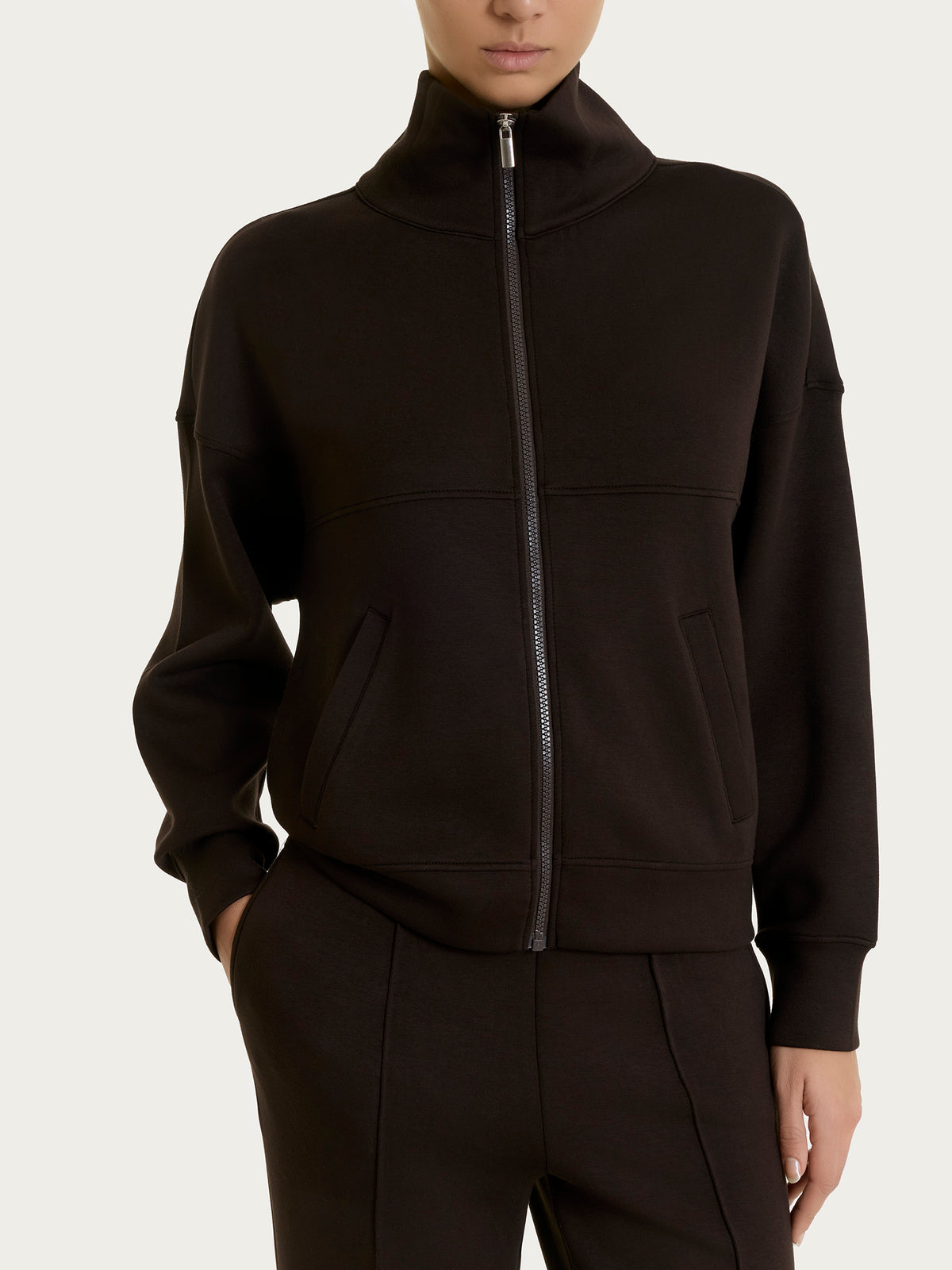Giacchina con zip in Scuba Marroni Donna - Ragno