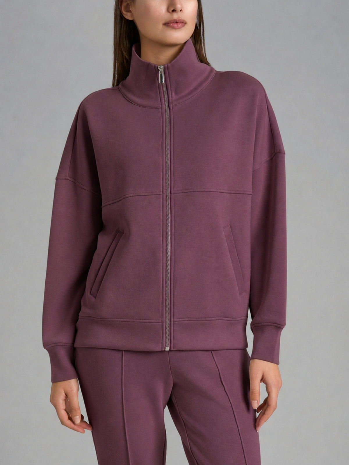 Giacchina con zip in Scuba Viola Donna - Ragno