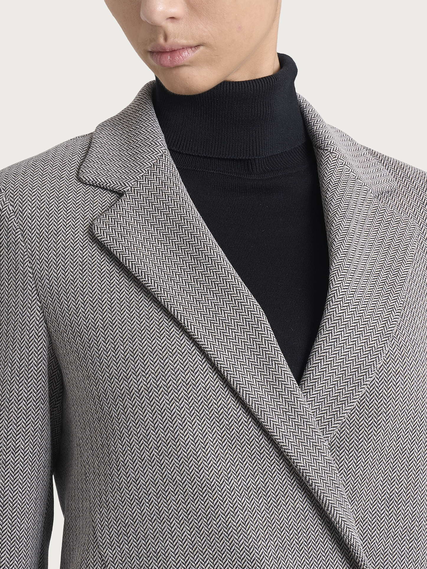  Blazer doppio petto con fantasia a spina di pesce in Eco Jacquard Marroni Donna - Ragno