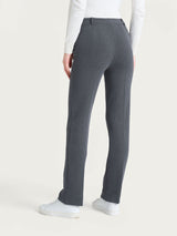 Pantalone dritto con tasche e fantasia a spina di pesce in Eco Jacquard  Neri Donna - Ragno