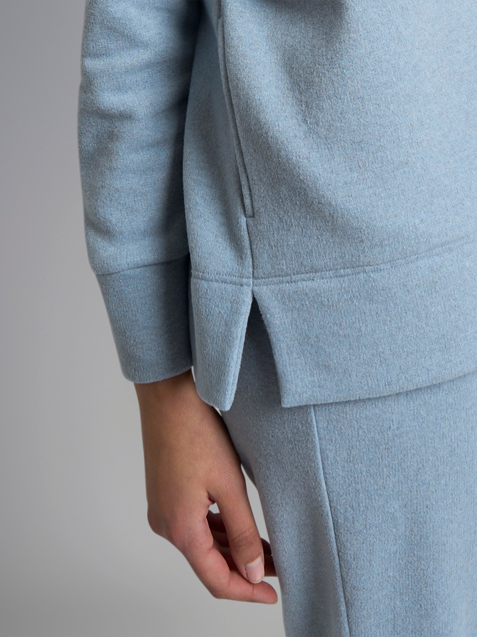 Pigiama con zip in tinta unita in Cotton Eco Pile Bianchi Donna - Ragno