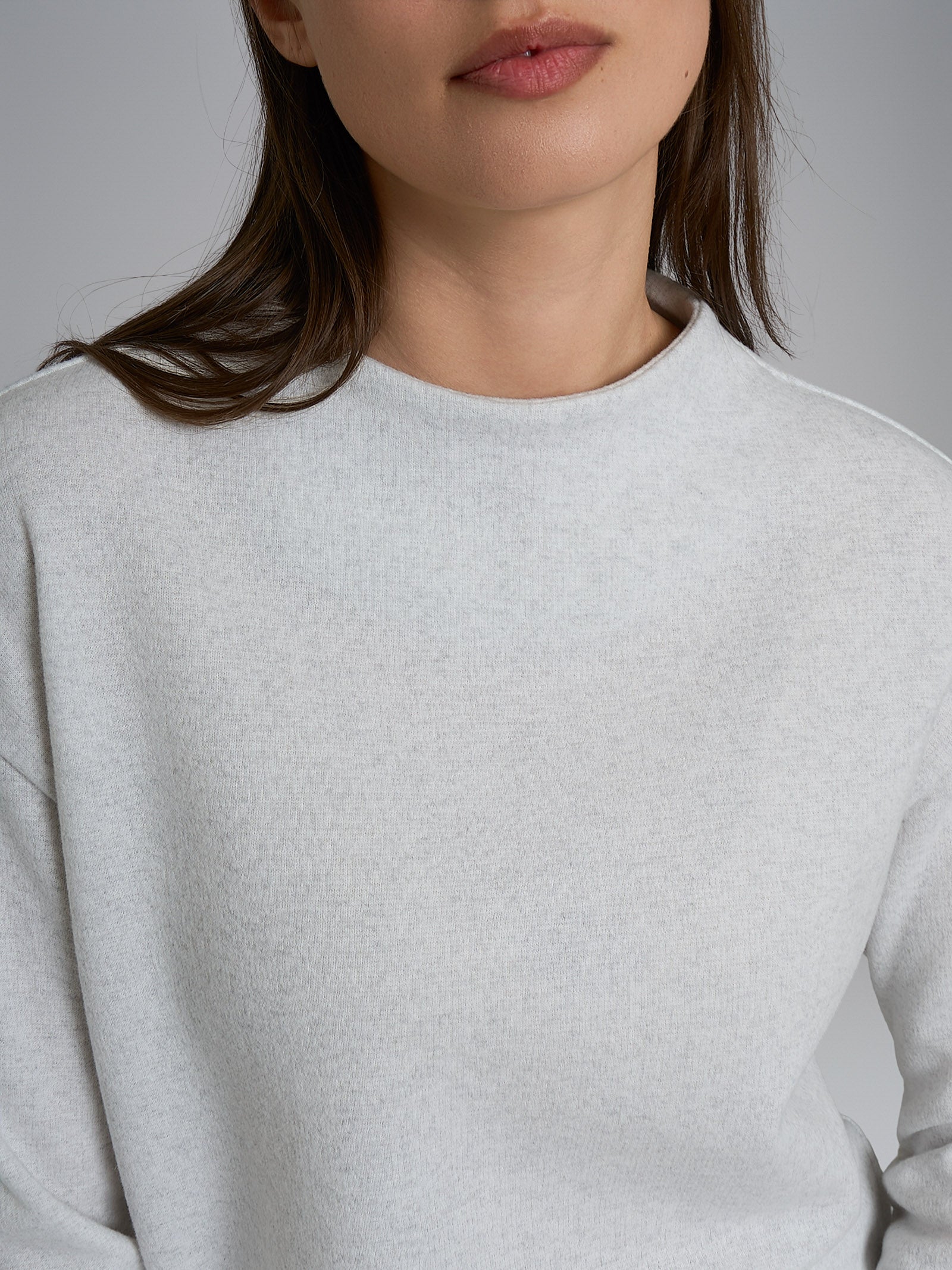 Pigiama con collo a vulcano in tinta unita in Cotton Eco Pile Neri Donna - Ragno
