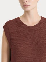 Smanicato in Lurex Rice Stitch Marroni Donna - Ragno