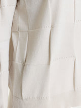 Maglia a manica lunga con fantasia check in Puro Cotone Bianchi Donna - Ragno