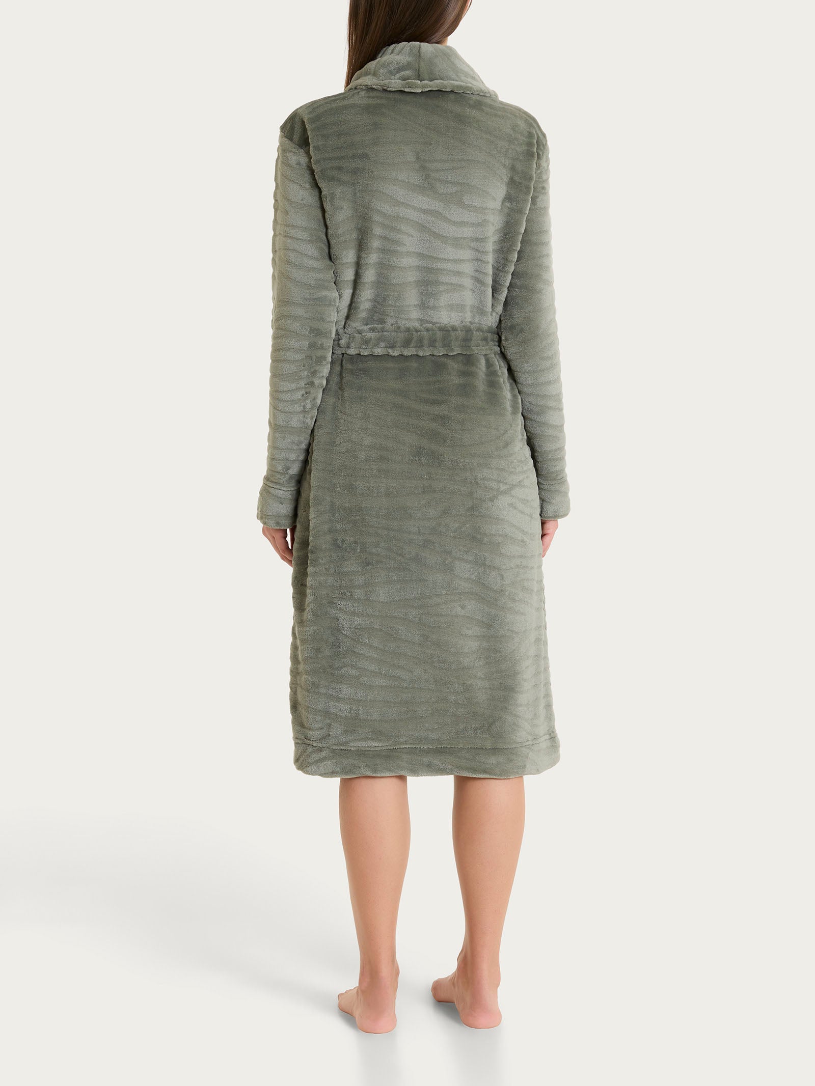 Vestaglia in Coral Fleece Grigi Donna - Ragno