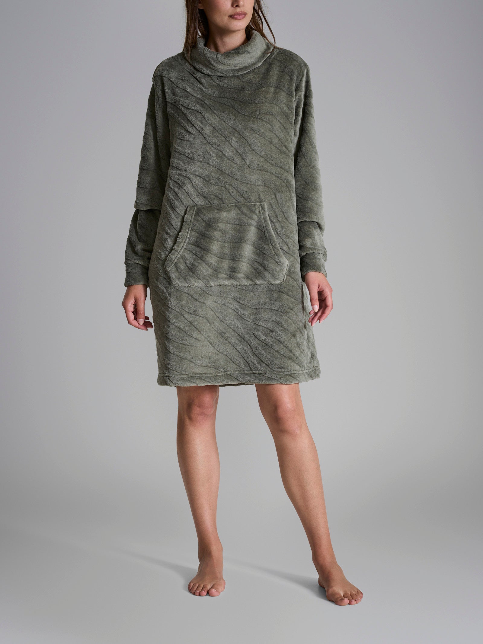 Maxi maglia in Coral Fleece Grigi Donna - Ragno