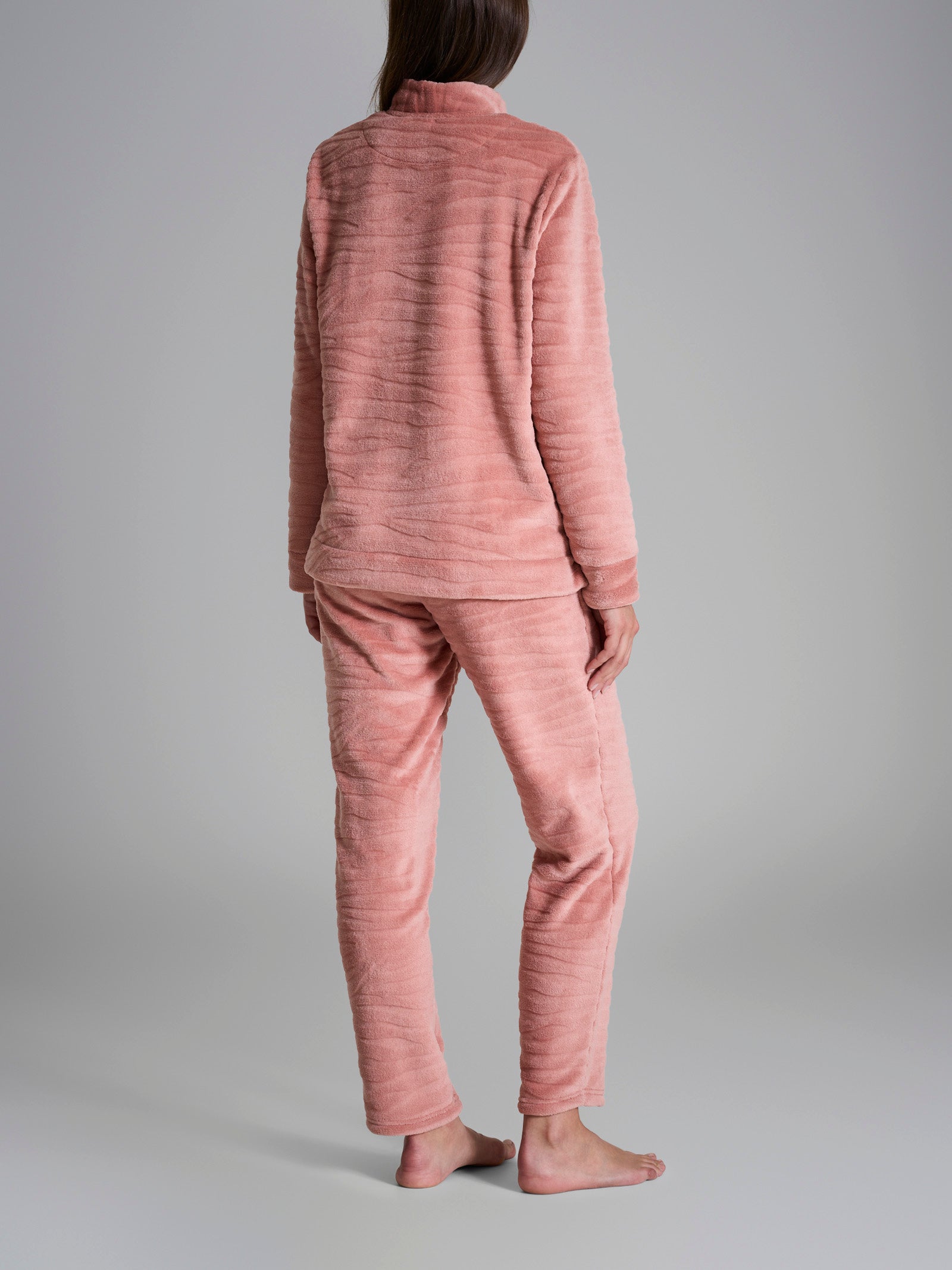 Tuta aperta con zip in Coral Fleece Arancioni Donna - Ragno