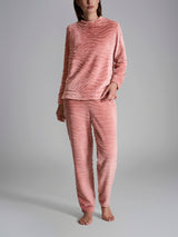 Tuta girocollo in Coral Fleece Arancioni Donna - Ragno